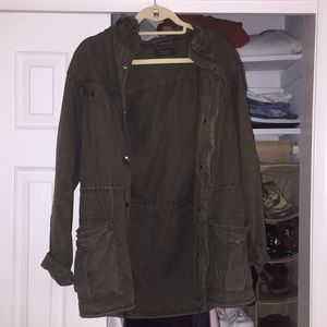 Aritzia Talula Green Trench Coat